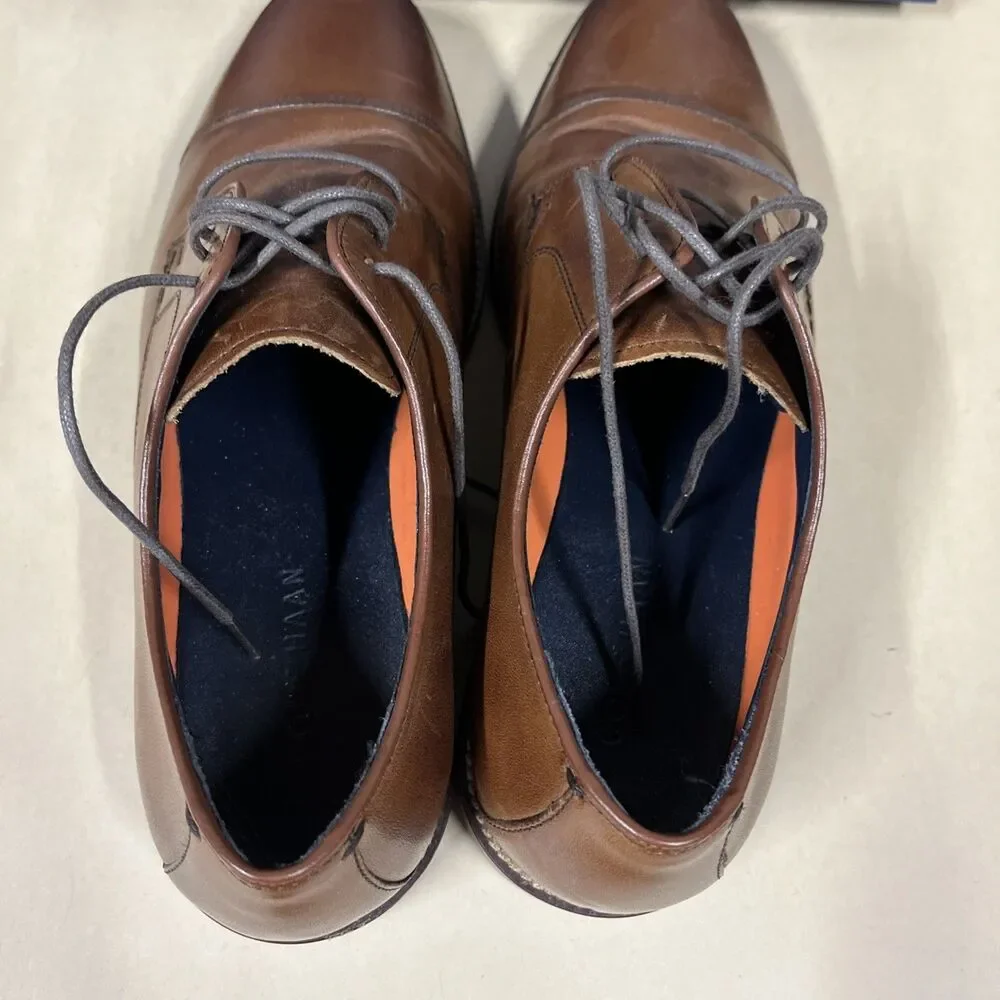 Cole Haan Mens Lenox Hill Split OX C11629 British Tan Derby‎ Dress Shoes Sz 9 M